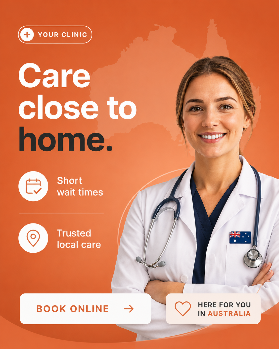 Care close to home &mdash; clinic ad creative